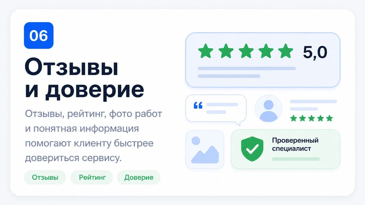 Мобильная инфографика: шаг 6. Отзывы и доверие